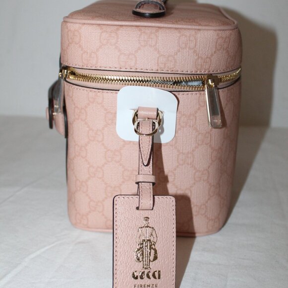 NWT Gucci Porter Cosmetic Toiletry Bag GG Supreme Web Ophidia Handle Case 811489 - Picture 5 of 9